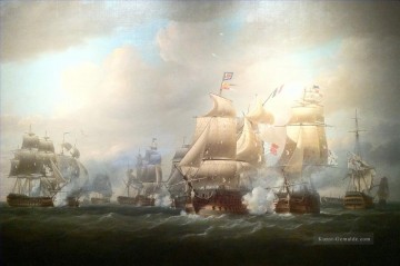 Duckworth s Aktion aus San Domingo 6 Februar 1806 Nicholas Pocock Seeschlacht Kriegsschiff Ölgemälde